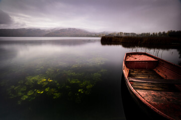 Fototapeta premium boat on the lake