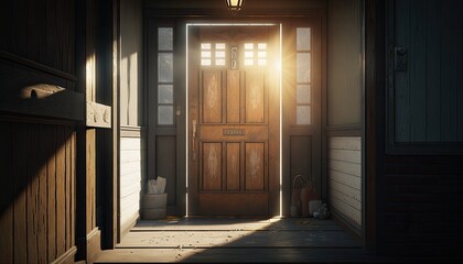 Fototapeta na wymiar Beautifull old wooden front door