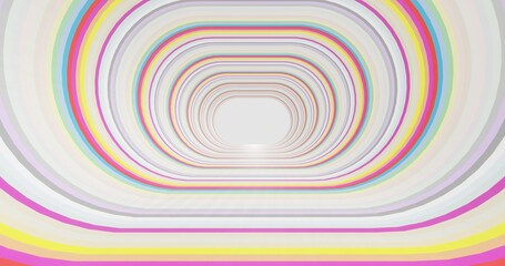 Abstract background colorful arches 3d render