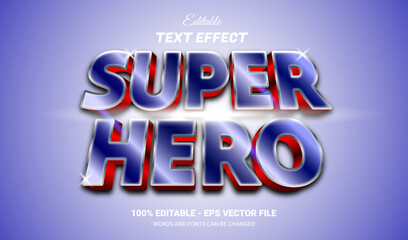 superhero text effect editable template