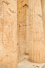 Propylaea, propylea or propylaia monumental gateway to Acropolis withou people