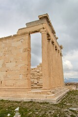 The Erechtheion (Temple of Athena Polias) an ancient Greek Ionic temple-telesterion on the north...