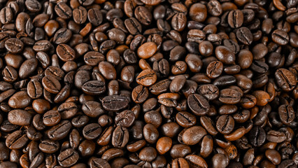 Coffee beans close up