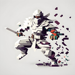 pixel-style ninja