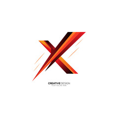 Modern letter X colorful abstract logo