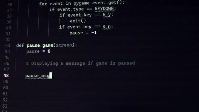 The programmer is busy working with the latest innovative complex technological display application with augmented reality holograms to implement a new code project. writing program code for the