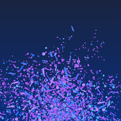 Confetti on dark background. Bright explosion. Texture with colorful glitters. Pattern for work. Print for banners, posters and flyers. Doodle for design and business