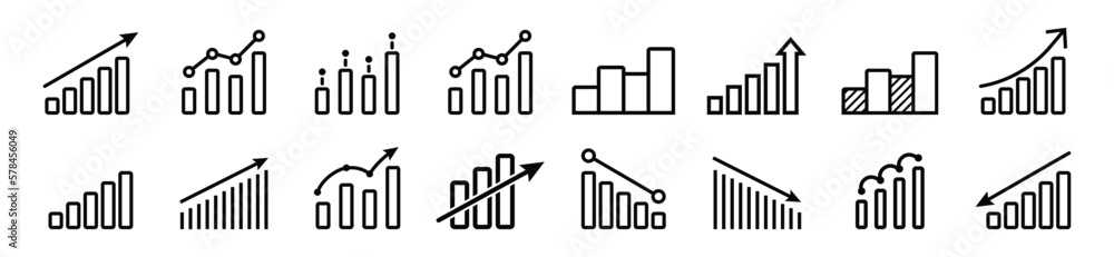 Poster statistics and analytics vector icon. web icons in line style. vector illustration.