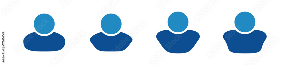Poster set user avatar icon. vector user icon. user profile login. vector illustration