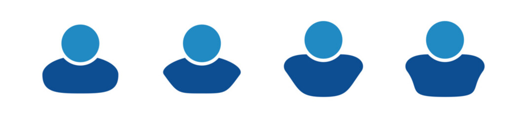 Set user avatar icon. Vector user icon. User profile login. Vector illustration