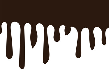 Chocolate drops background. Vector illustration.	