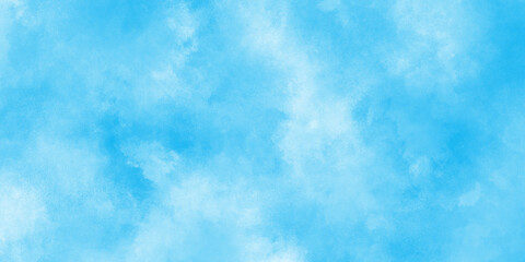 Defocused and blurry wet ink effect sky blue color watercolor background, blurred and grainy Blue powder explosion on white background, Classic hand painted Blue watercolor background for design.