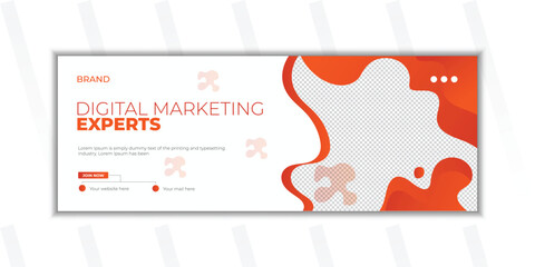 Digital marketing agency facebook cover web banner template