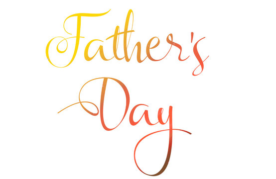 Father's Day   - red and yellow color - no background - png file - with a transparent background for designer use.  ideal for father's Day, image, poster, placard, banner, postcard, ticket.  png	,