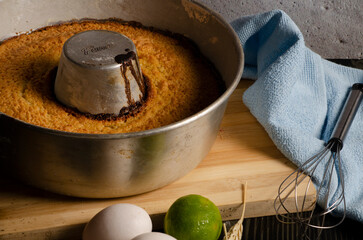 Delicioso bolo de milho.