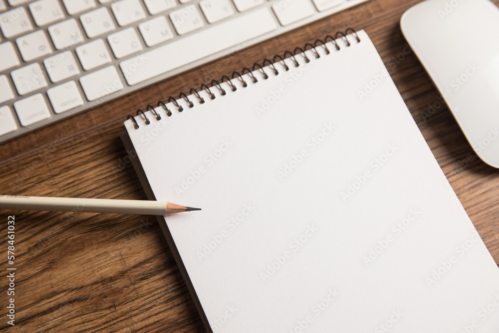Poster notepad and keyboard