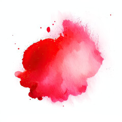 Bright Red Watercolor Stain with Watercolour Paint Stroke - Post-processed Generative AI