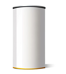 Mockup of White Blank Tincan Packaging Tea Coffee Dry Products Gift Box Place Your Design - Post-processed Generative AI