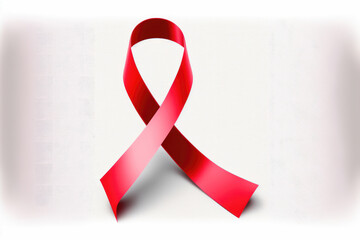 A Symbol of Hope: The Red Ribbon for AIDS Awareness. Generative Ai