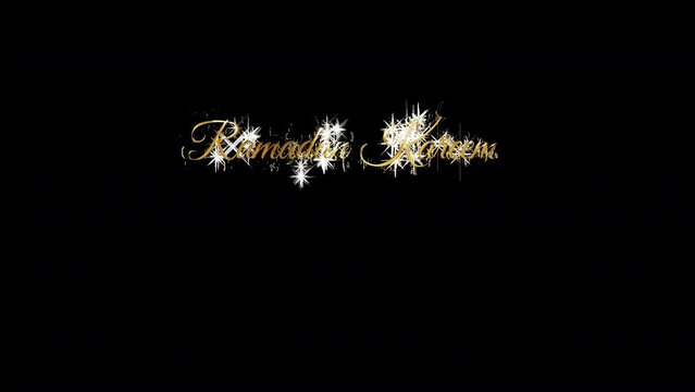 Ramadan Kareem Word  on Alpha Channel 