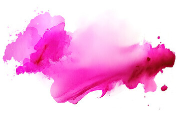 Abstract Pink Watercolor on White Background