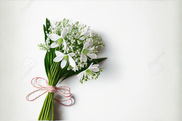 The Beauty of Snowdrop Flowers: A Delicate and Resilient Symbol of Spring. Generative Ai