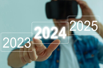 2023 2024 2025 new year concept and business challenge idea