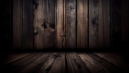 abstract dark wood texture background, vintage tone style, Generative AI
