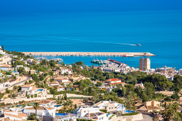Obraz premium Scenic view of Jávea Xàbia bay in Alicante Costa Blanca, Spain