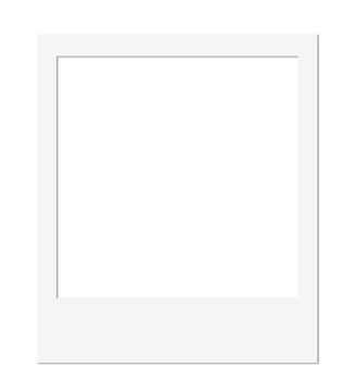 Isolated Transparent White Polaroid Photo Frame