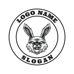 Rabbit Graphic Emblem Design