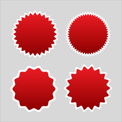 Starburst Sticker Vector Art