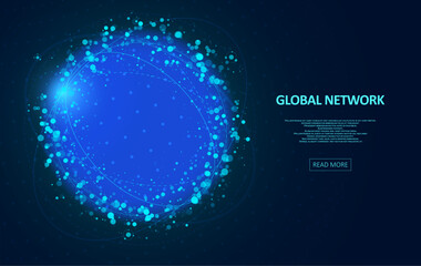 Abstract global technology background.