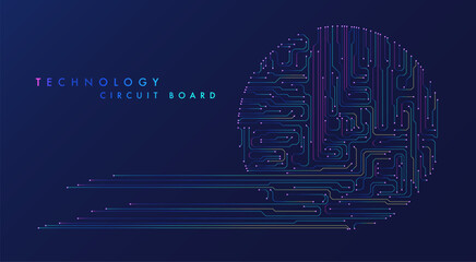 Fototapeta premium Abstract circuit board background.