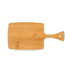 Wooden cutting board isolated over white background