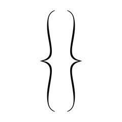 Quote symbol. Curly braces for graphic design isolated on white background. Brackets icon, Vector illustration