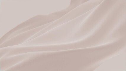 Abstract tenderness beige brown silk background luxury wave cloth satin pastel color fabric. Gold milk liquid wave splash, wavy fluid texture. Fluttering material. 3D animation motion design wallpaper