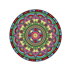 Abstract mandala pattern on  an isolated background