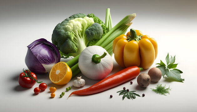 Delicious fresh vegetables. Generative AI