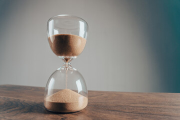 Hourglass on the table