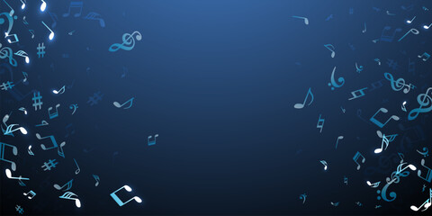 Music note icons vector wallpaper. Audio