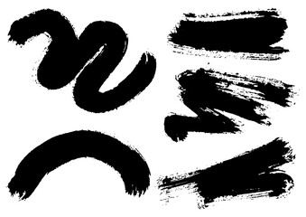 black paint brushes, brush stains, black paint stain, brush stroke, grunge