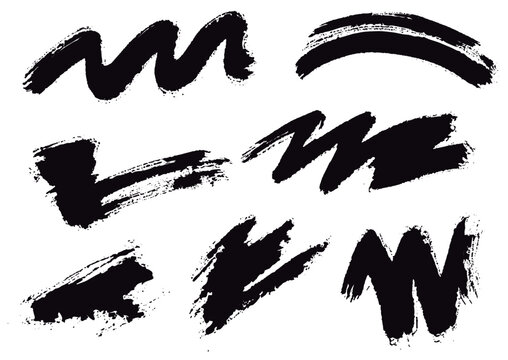 black paint brushes, brush stains, black paint stain, brush stroke, grunge