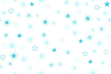 Stars childish vector seamless pattern graphic design. New Year gift wrapping pattern.