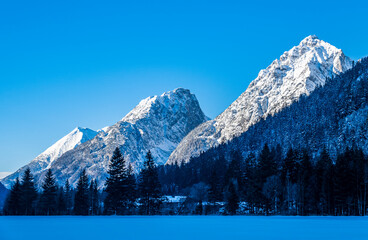 Leutasch valley in austria