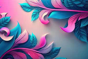 Fototapeta na wymiar Blue and Pink Wallpaper - Blue and Pink Backgrounds Series - Blue and Pink Backdrop created with Generative AI technology