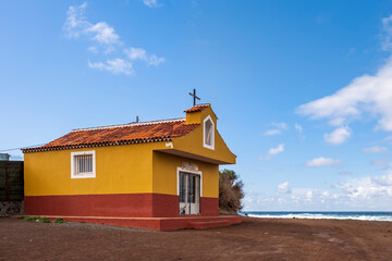 Ermita San Juanito church by the sea at Punta del Hidalgo, Tenerife, Canary Islands