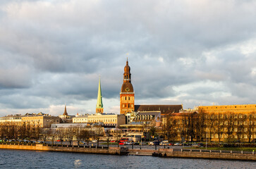 View of Old Riga across the Daugava River in Latvia 3