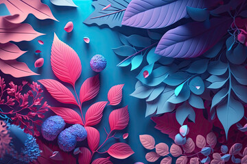 Blue and Pink Wallpaper - Blue and Pink Backgrounds Series - Blue and Pink Backdrop created with Generative AI technology