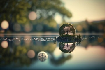 Finding Inner Peace Amongst Calm and Beauty. Generative AI